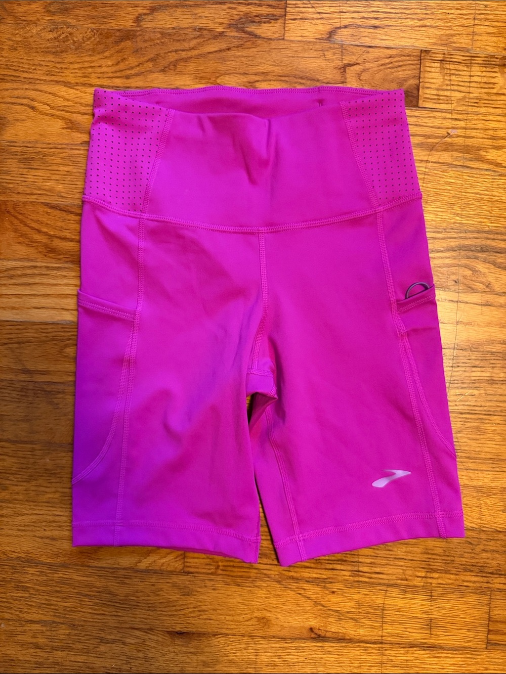 Brooks Women's Bright Pink High-Waist Bike or Run Shorts